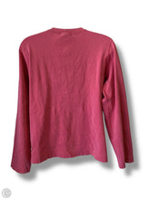 Load image into Gallery viewer, Top Long Sleeve Basic By Lands End In Pink, Size: M
