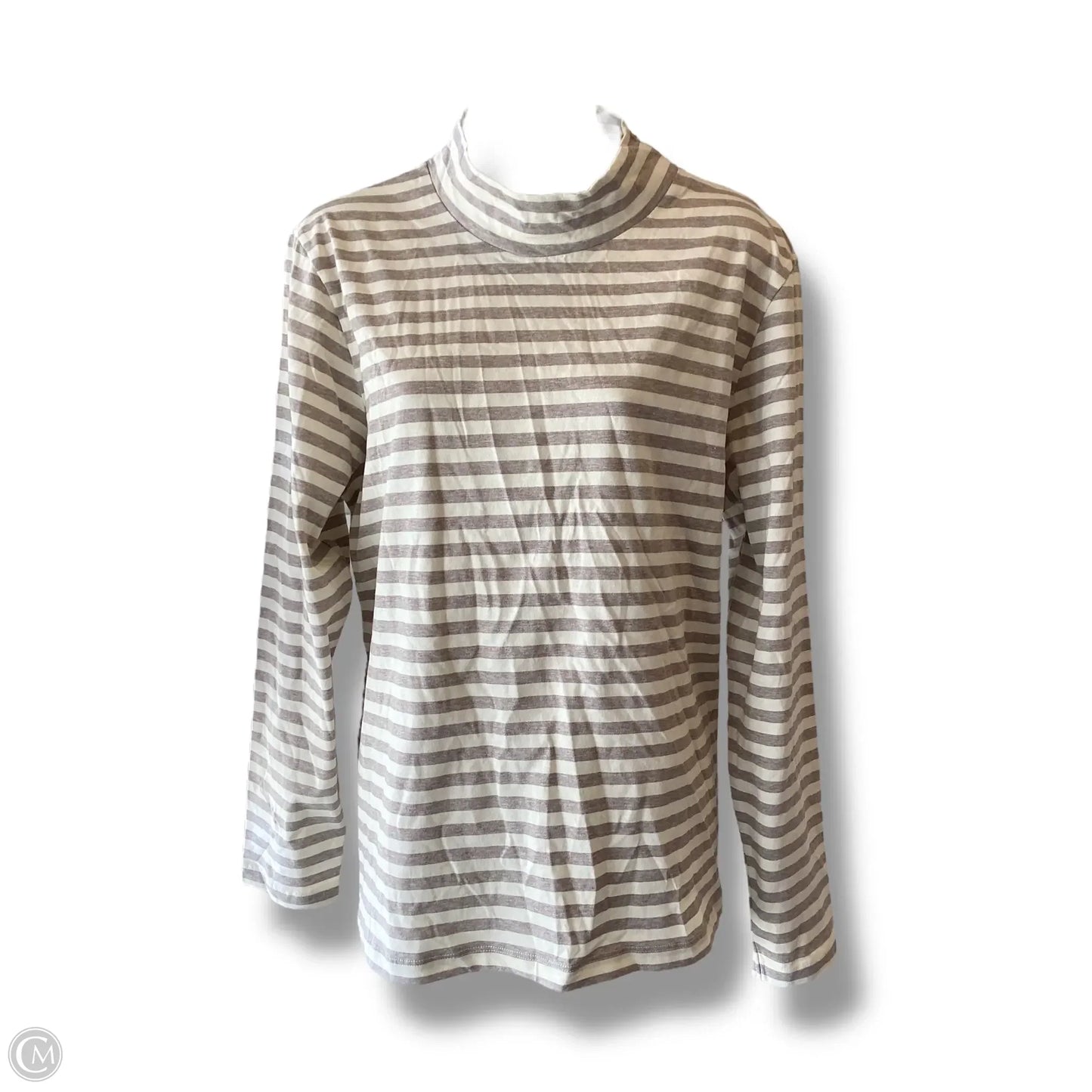 Top Long Sleeve  In Striped Pattern, Size: L
