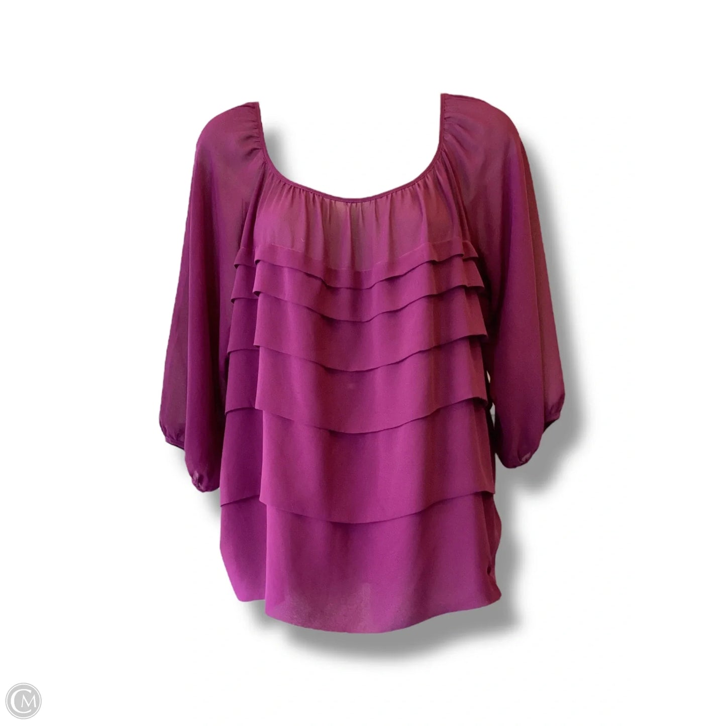 Top Long Sleeve By Max Studio In Purple, Size: S