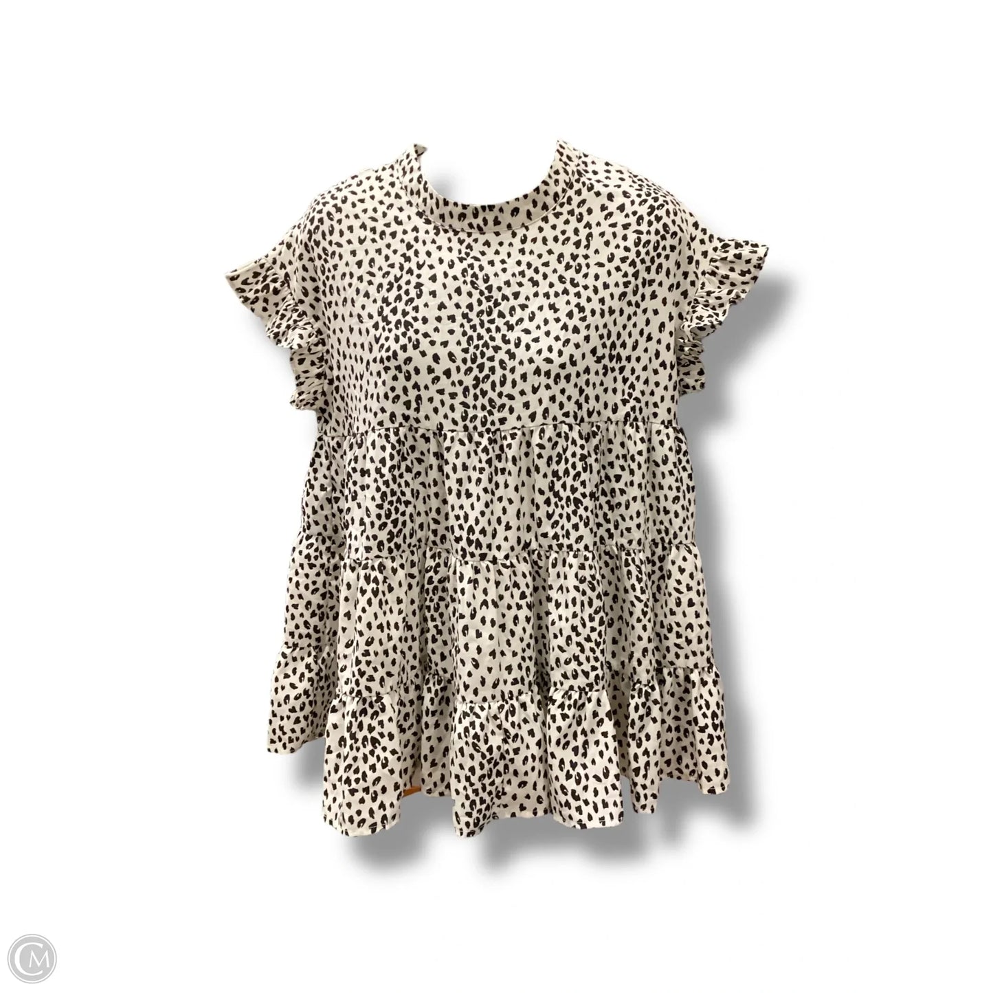 Top Short Sleeve  In Animal Print, Size: M