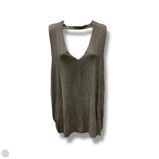 Top Sleeveless By Clothes Mentor In Grey, Size: M