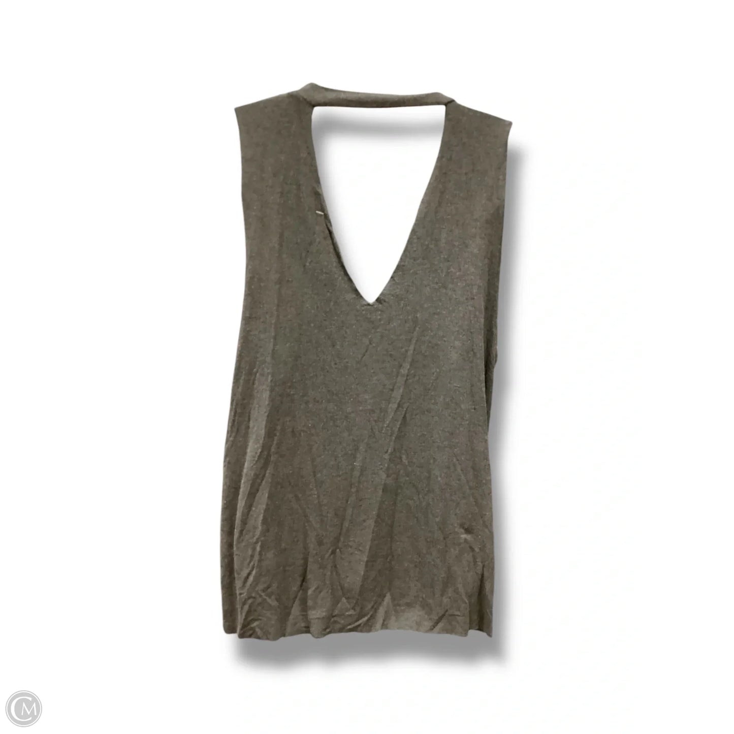 Top Sleeveless By Clothes Mentor In Grey, Size: M