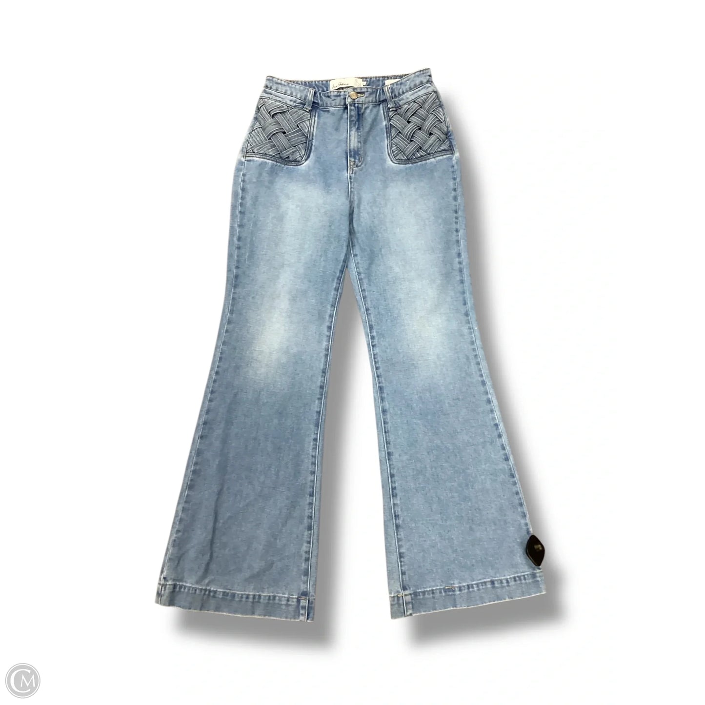 Jeans Wide Leg By Sam Edelman In Blue Red & White, Size: 6