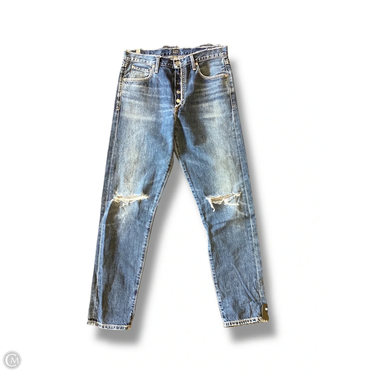 Jeans Cropped By Citizens Of Humanity In Blue Denim, Size: 4
