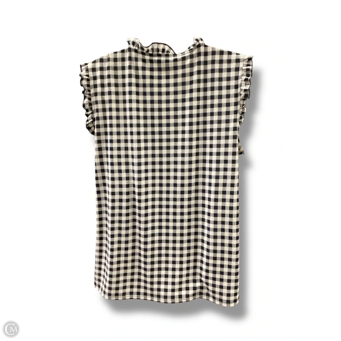 Top Sleeveless By Tommy Hilfiger In Plaid Pattern, Size: L
