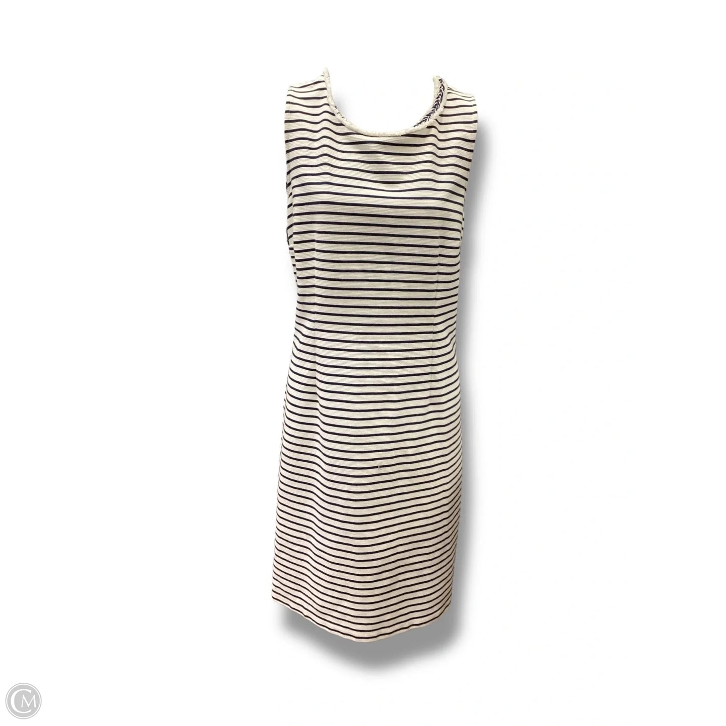 Dress Casual Midi By Talbots In Striped Pattern, Size: 10