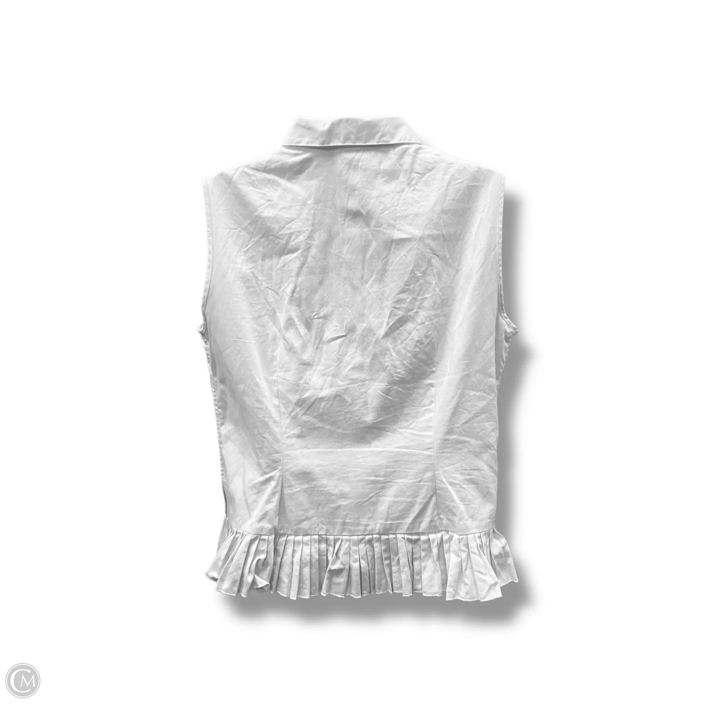 Top Sleeveless By Brooks Brothers In White, Size: 10