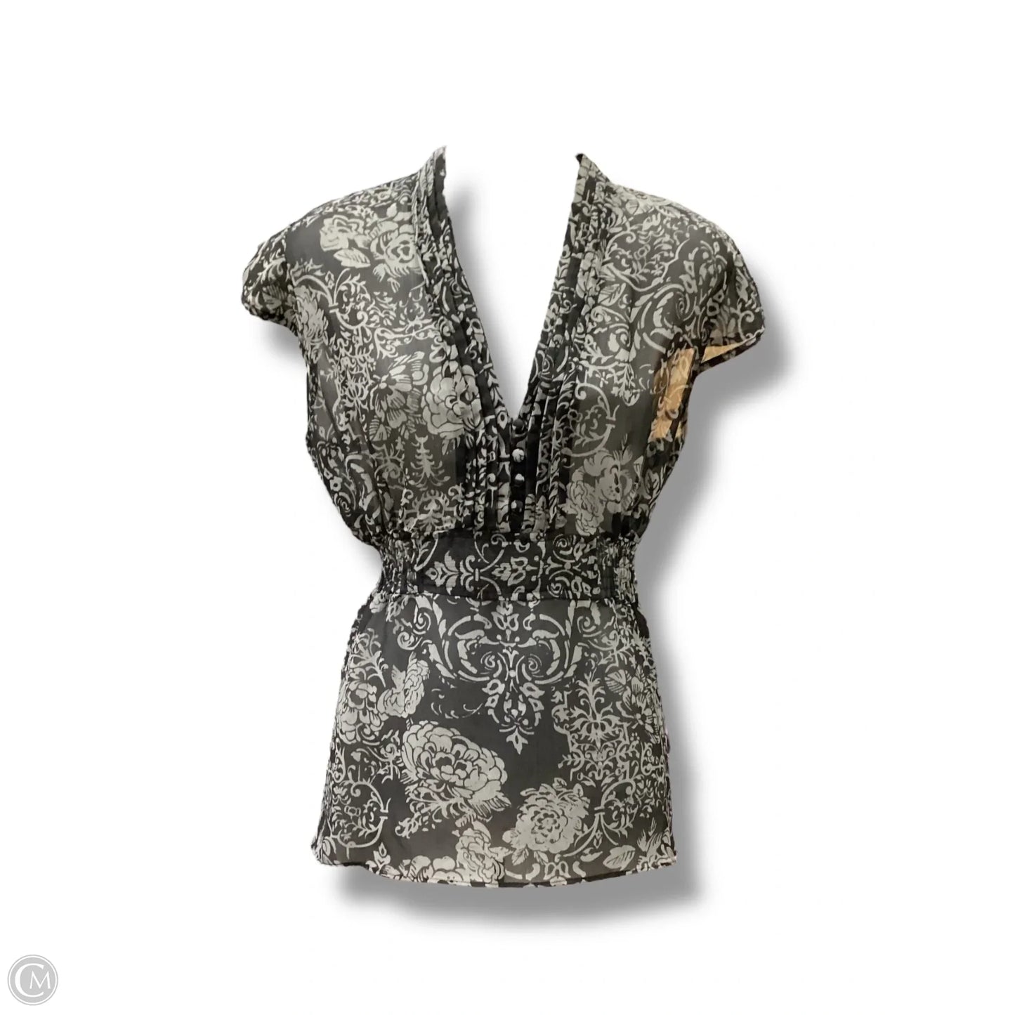 Top Short Sleeve By Daisy Fuentes In Black, Size: M