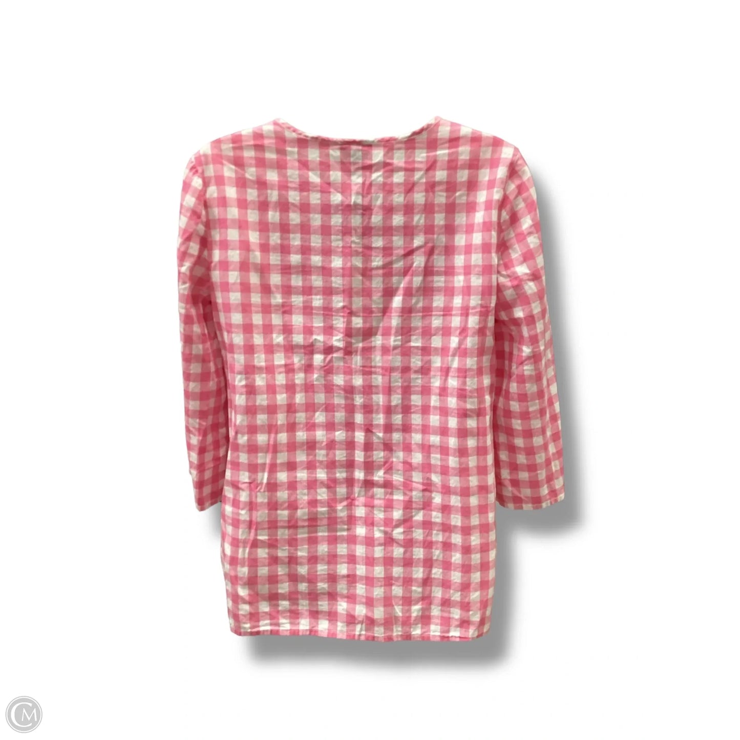 Top 3/4 Sleeve By Talbots In Plaid Pattern, Size: Xs