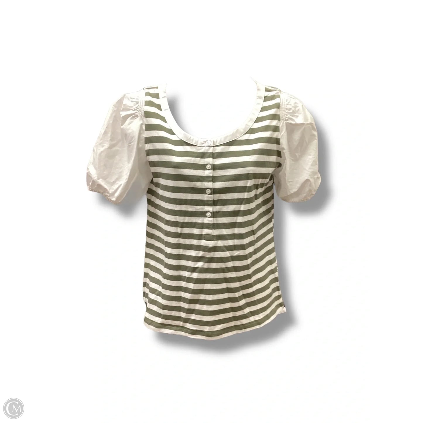 Top Short Sleeve By Talbots In Striped Pattern, Size: Xs