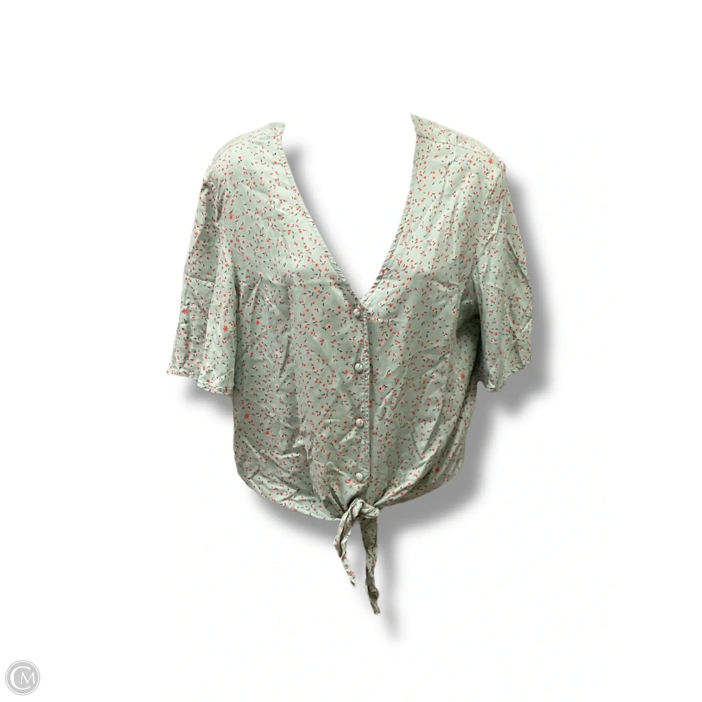 Top Short Sleeve By Japna In Floral Print, Size: L