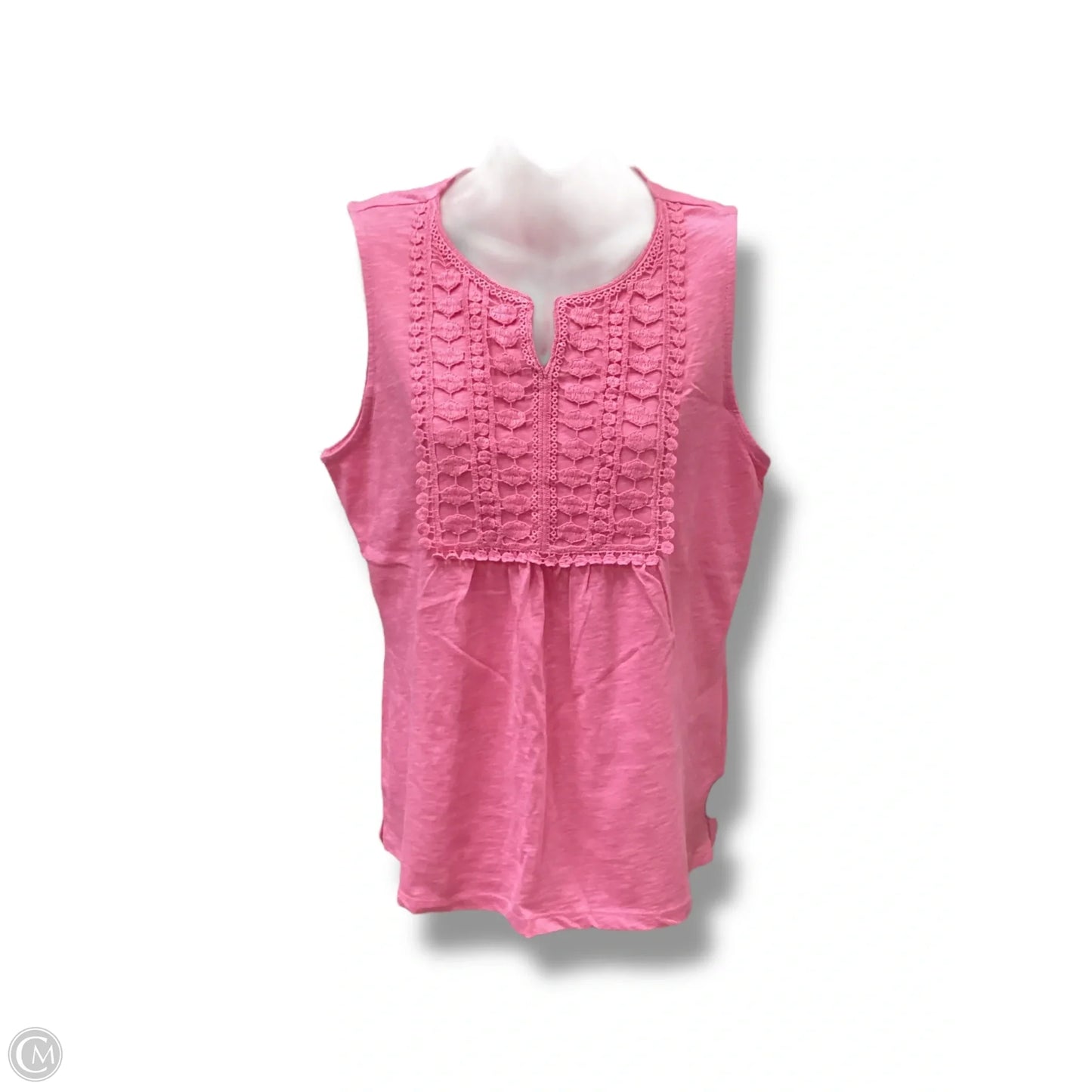 Top Sleeveless By Talbots In Pink, Size: M