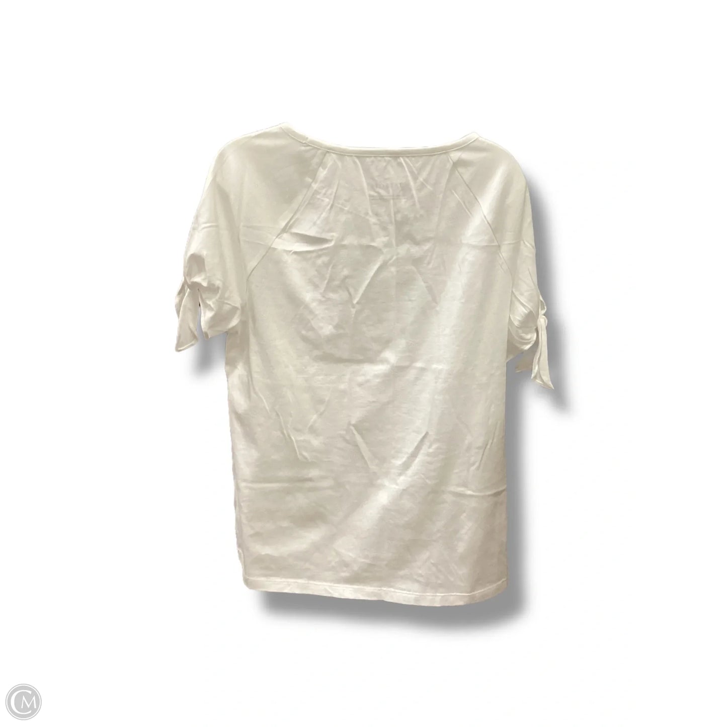 Top Short Sleeve By Talbots In White, Size: L