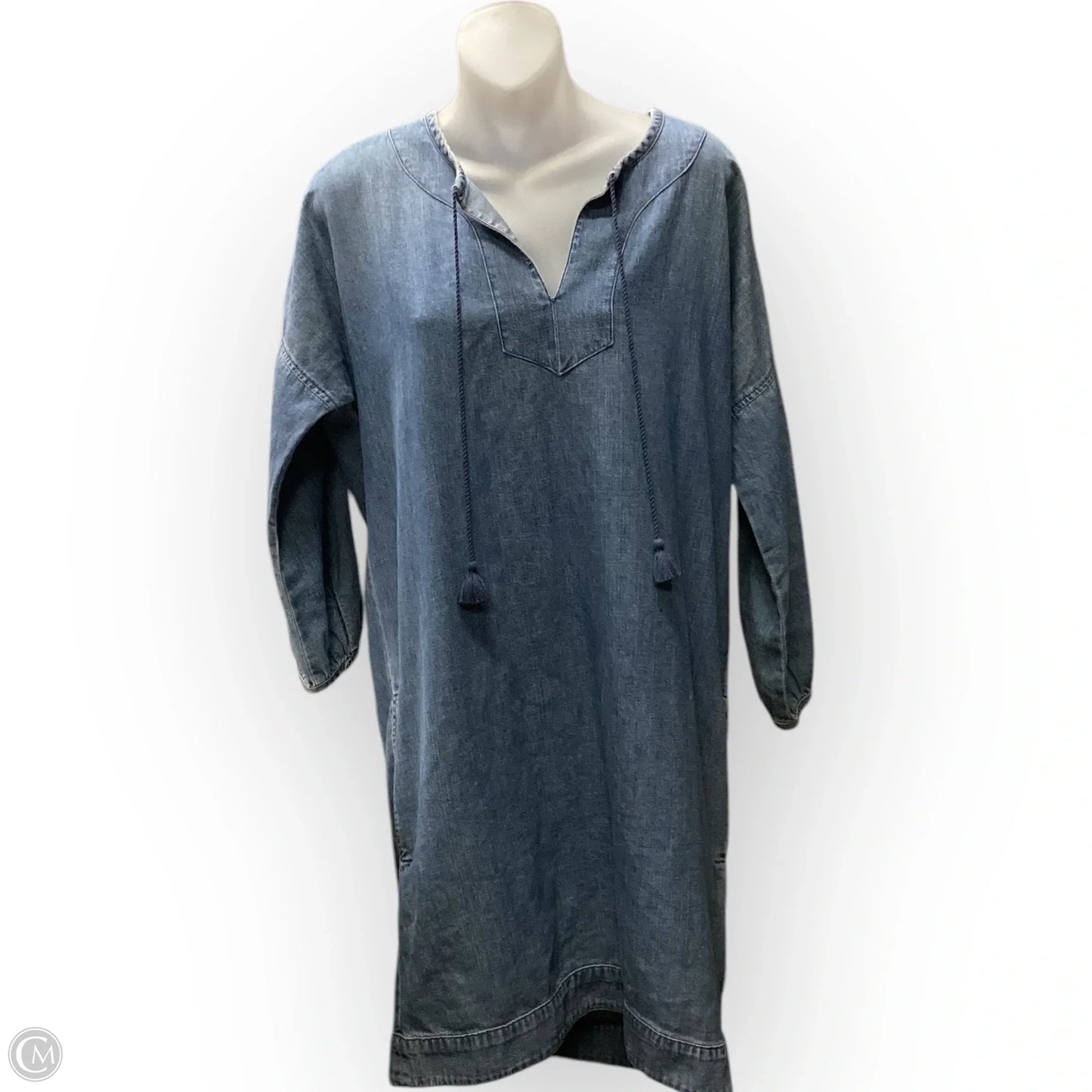 Dress Casual Midi By Madewell In Blue Denim, Size: S