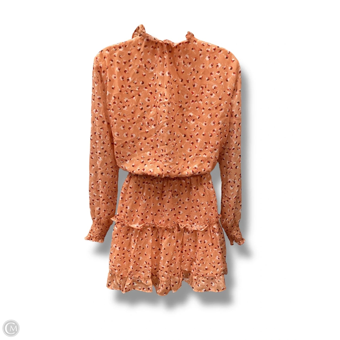 Dress Casual Midi  In Peach, Size: M