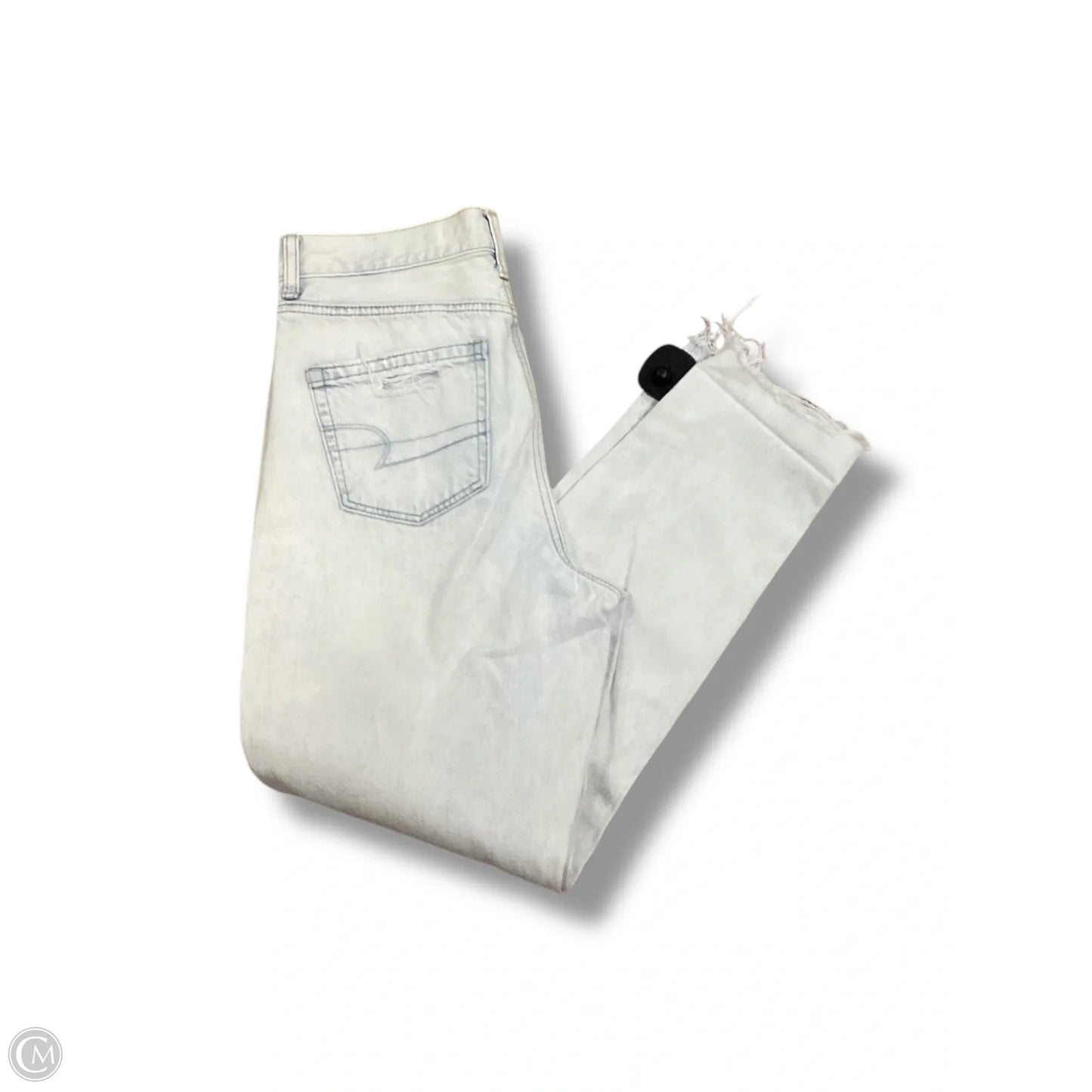 Jeans Straight By American Eagle In Blue Denim, Size: 4