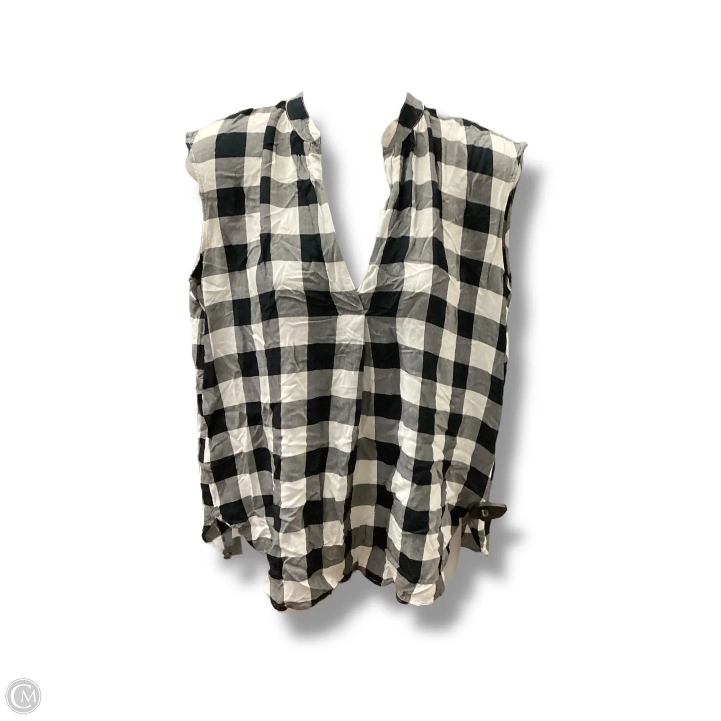 Top Sleeveless By Loft In Plaid Pattern, Size: S