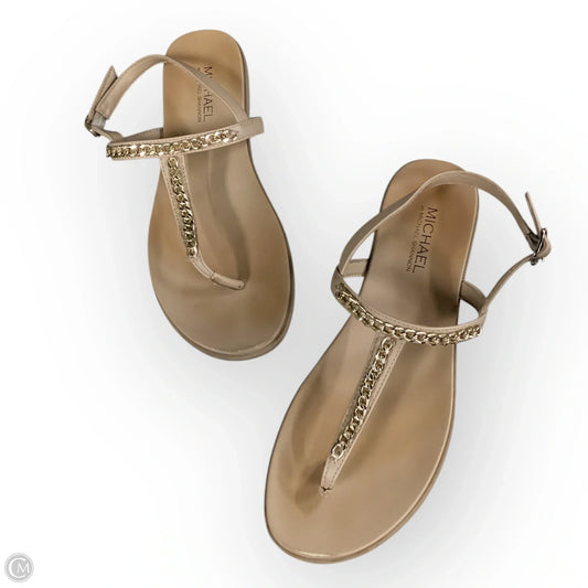 Sandals Flats By Michael By Michael Kors In Tan, Size: 11