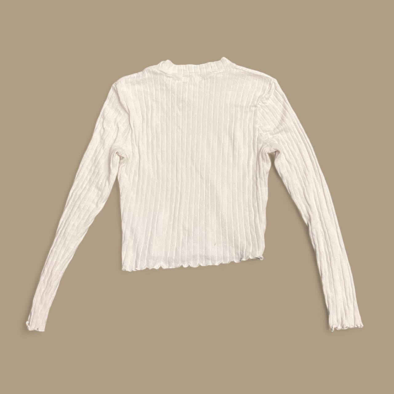 Top Long Sleeve  In White, Size: Xl