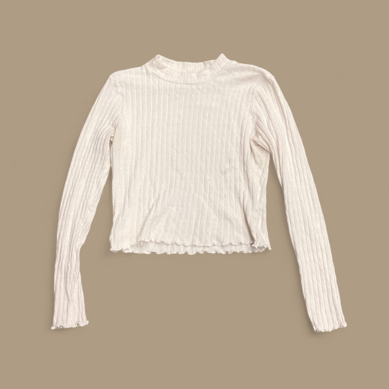 Top Long Sleeve  In White, Size: Xl