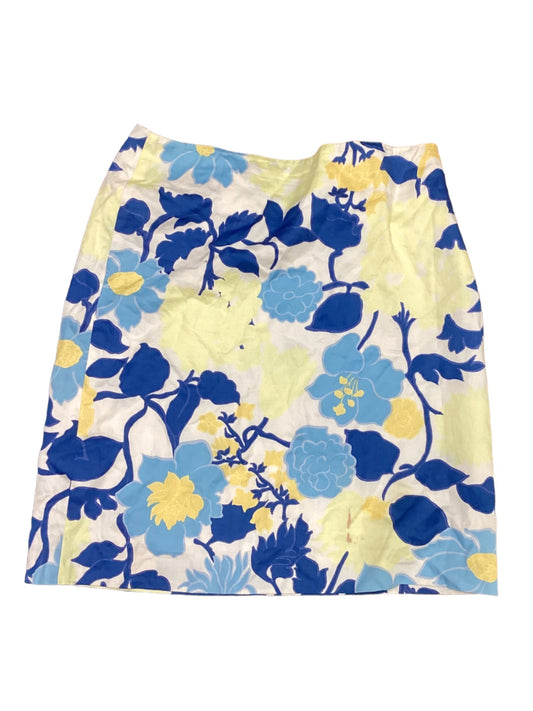 Blue & Yellow Skirt Mini & Short Ann Taylor, Size 2 petite