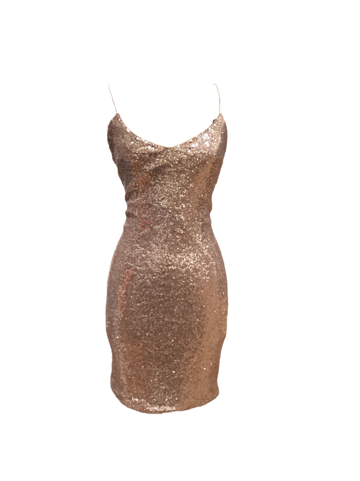 Gold Dress Party Short , Size L