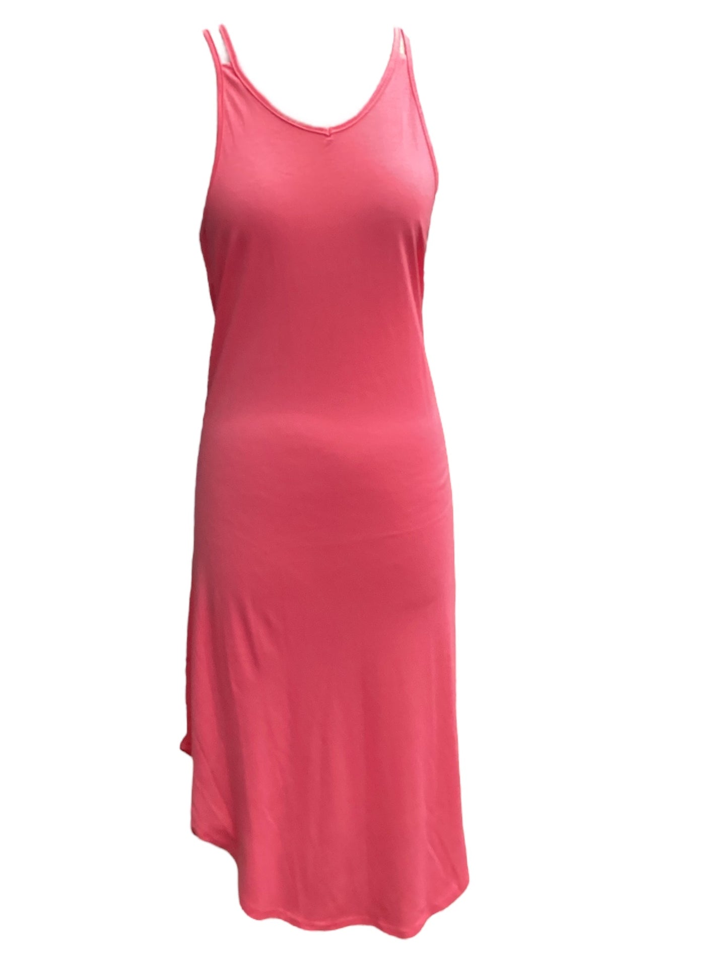 Pink Dress Casual Midi , Size S