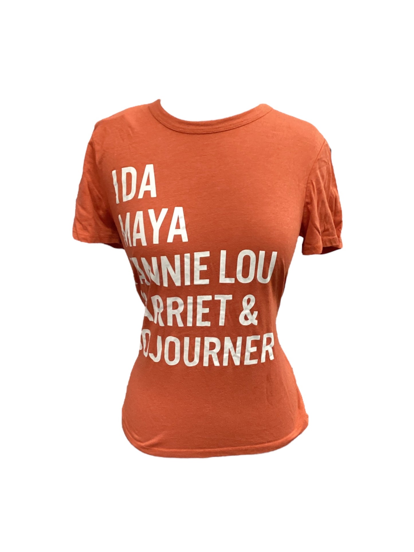 Orange Top Short Sleeve , Size M