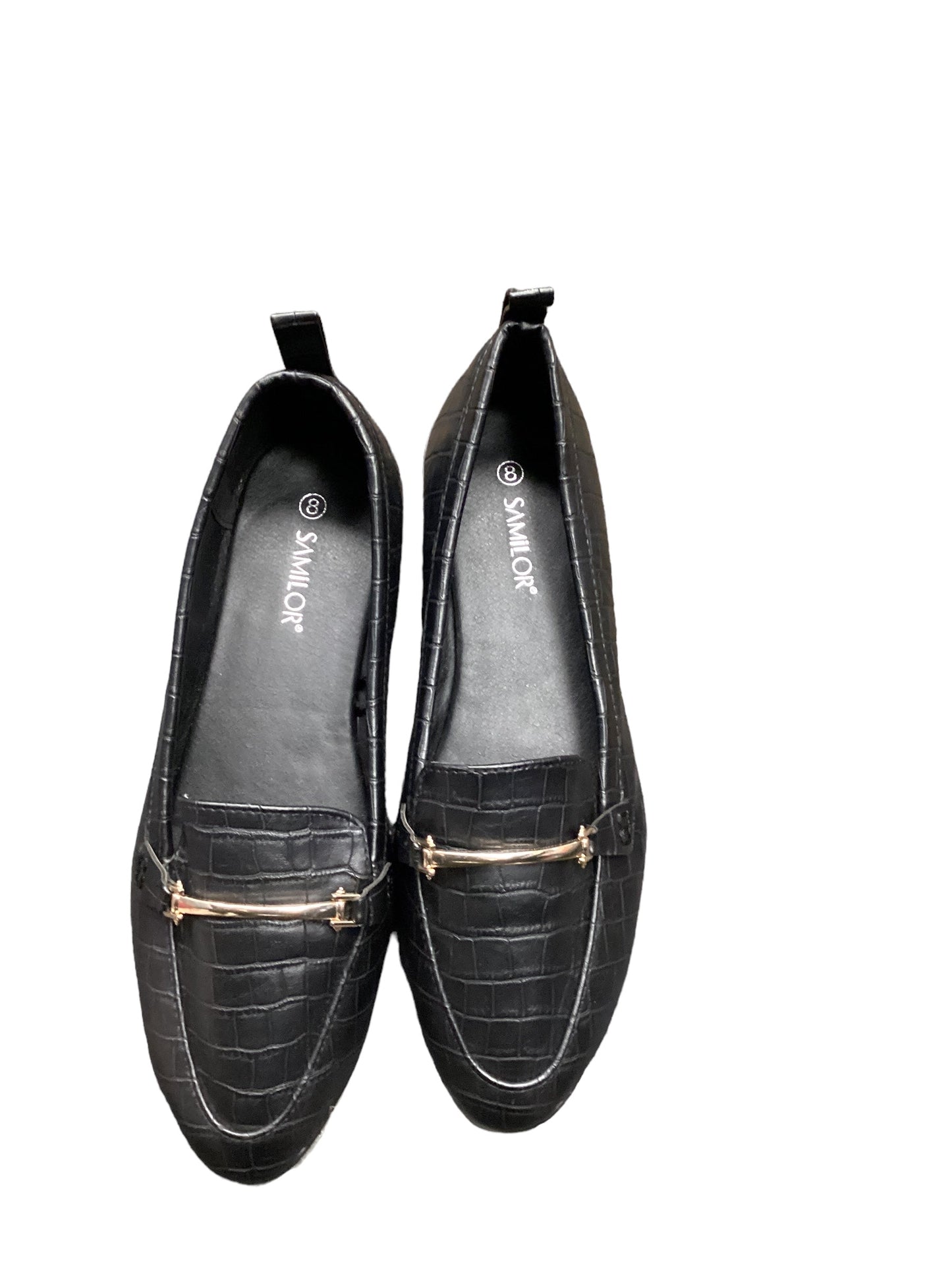 Black Shoes Flats , Size 8