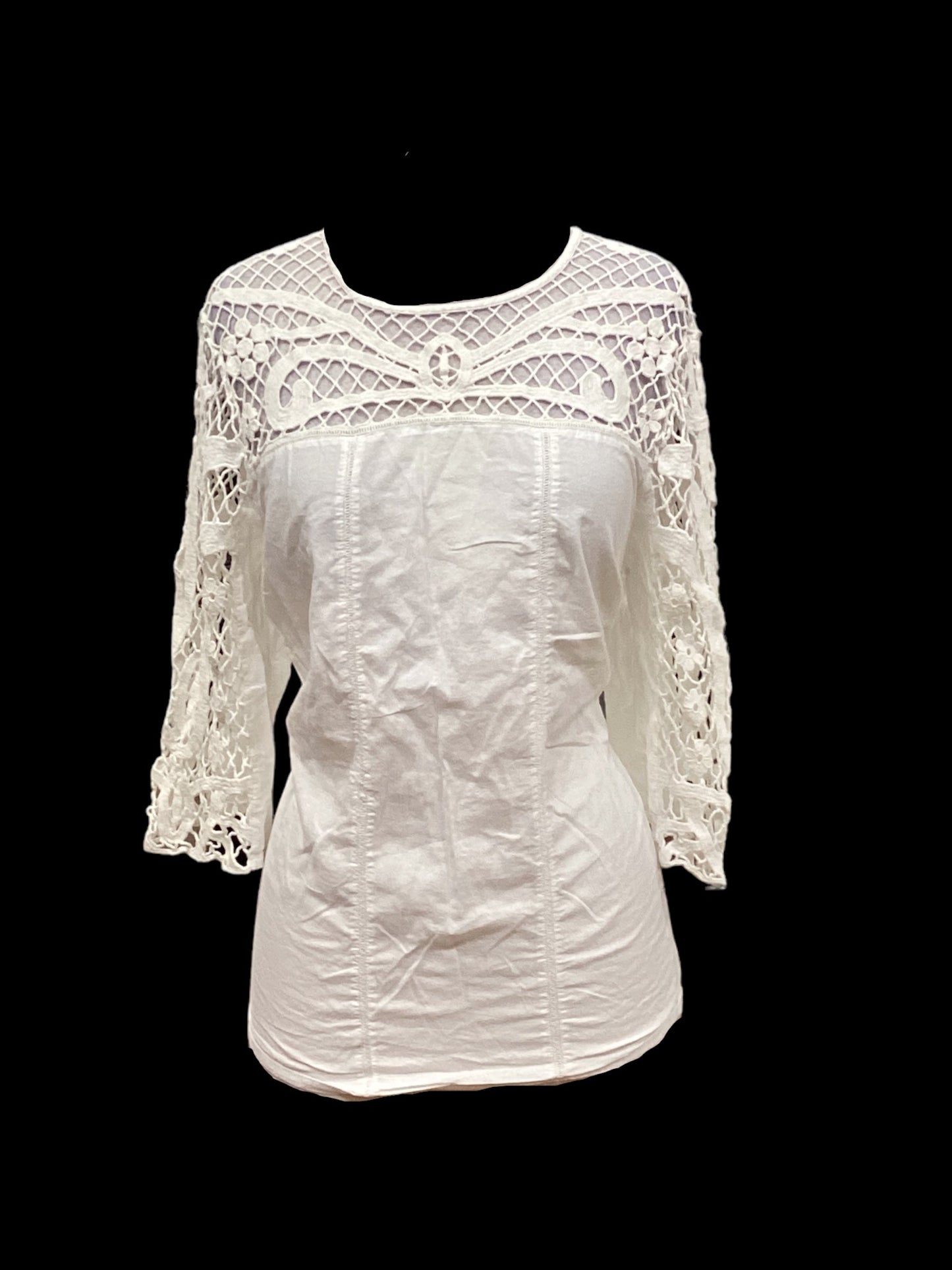 White Top Short Sleeve , Size 12
