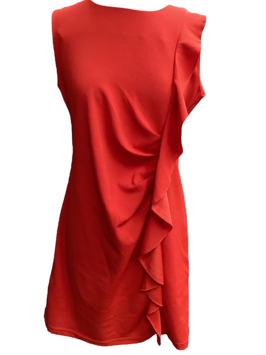Red Dress Party Midi , Size L