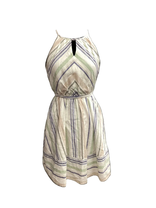 Striped Pattern Dress Casual Midi Miami, Size S