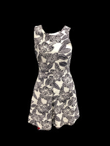 Black & Cream Dress Casual Midi J. Crew, Size 2