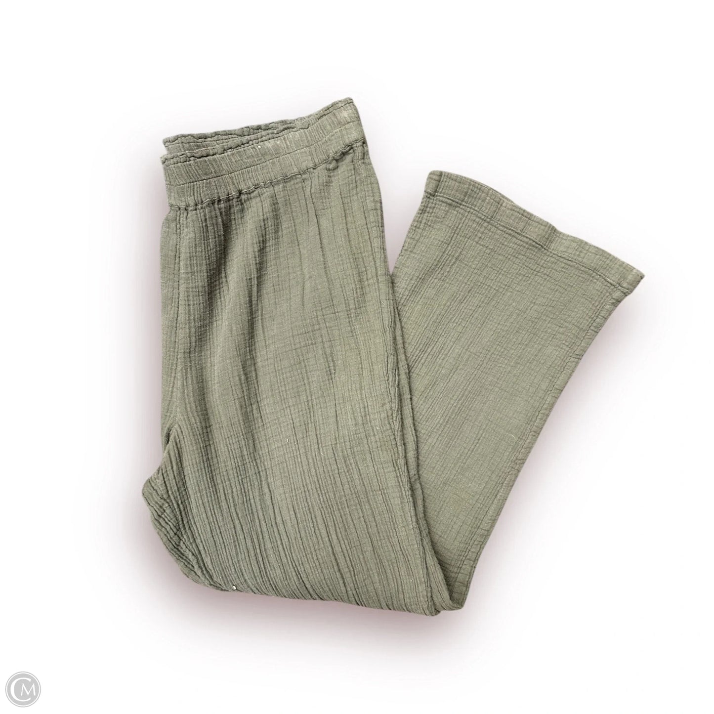 Pants Linen By New Directions In Green, Size: 2x