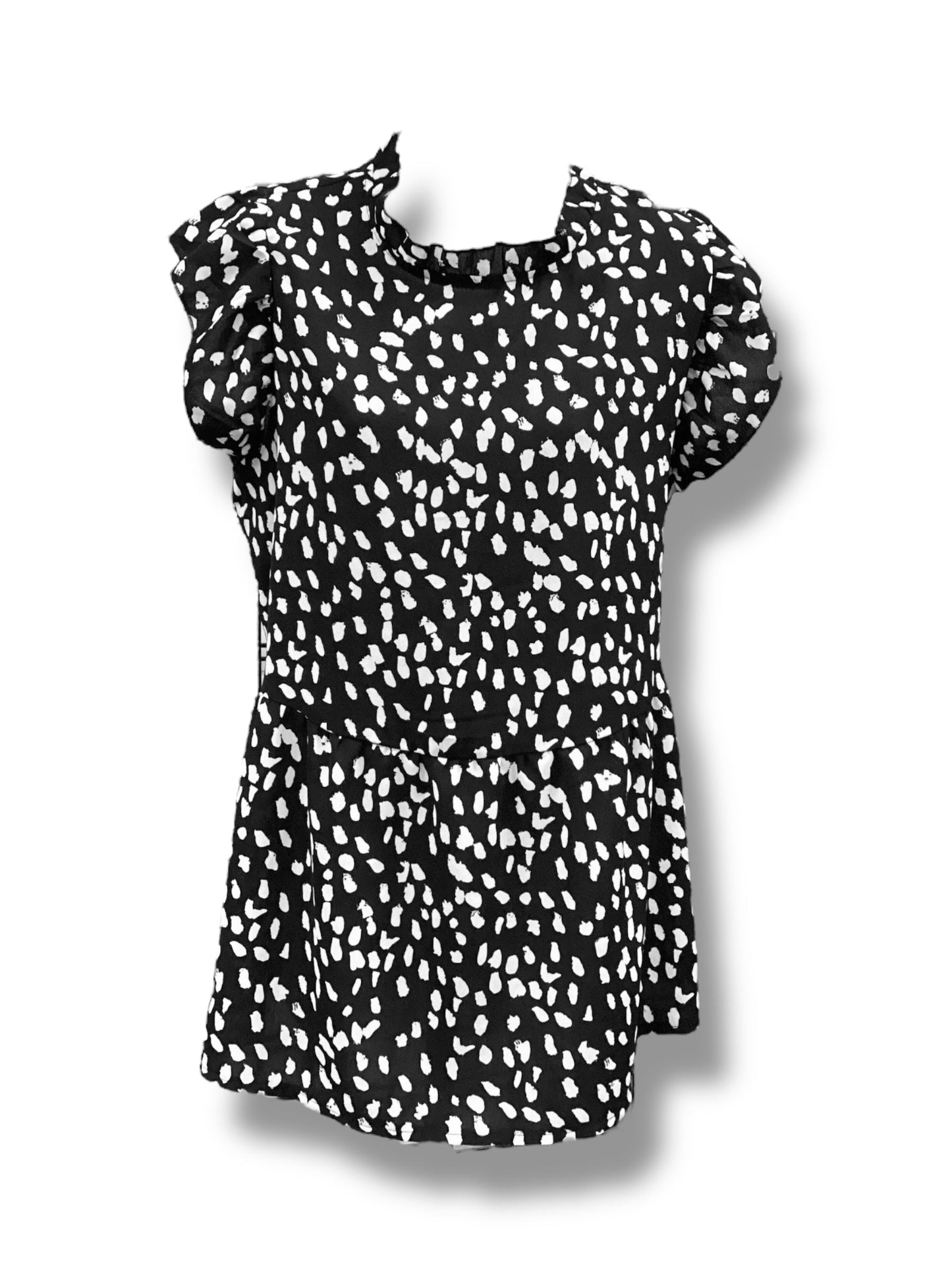 Top Short Sleeve  In Black, Size: L