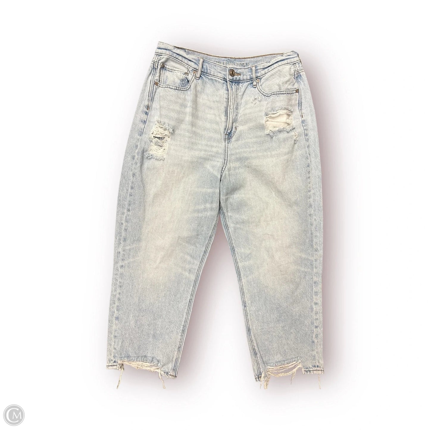 Jeans Wide Leg By American Eagle In Blue Denim, Size: 16