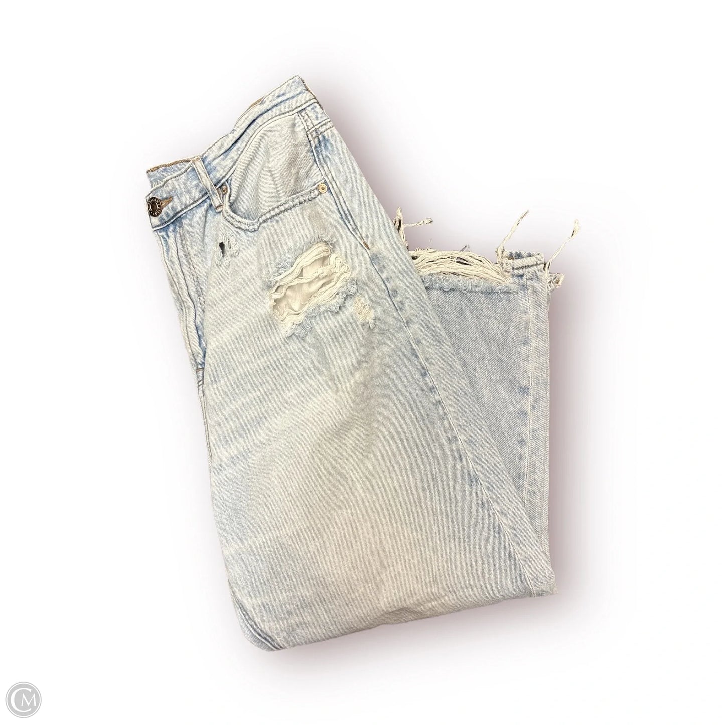 Jeans Wide Leg By American Eagle In Blue Denim, Size: 16