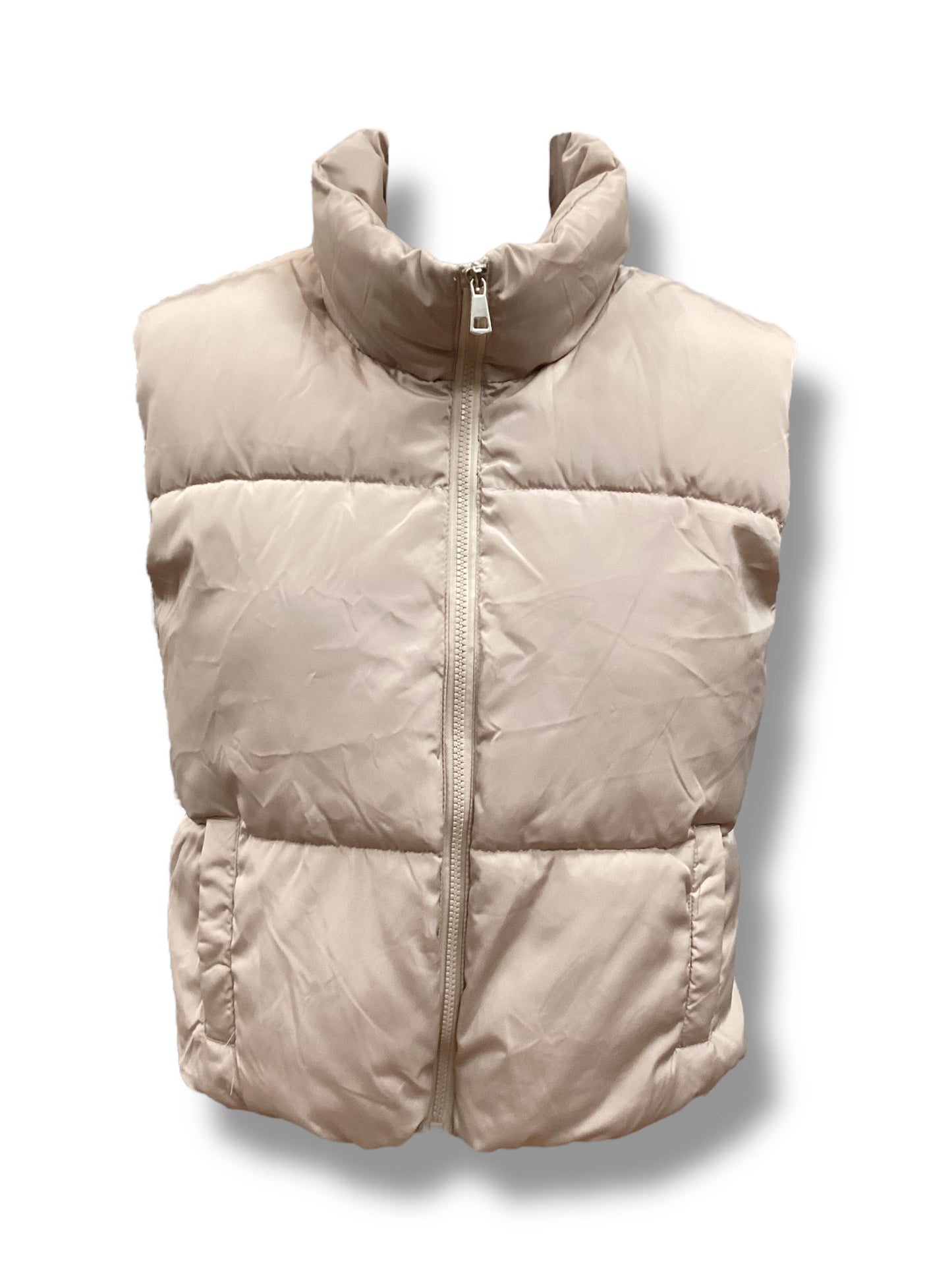 Vest Puffer & Quilted  In Beige, Size: L