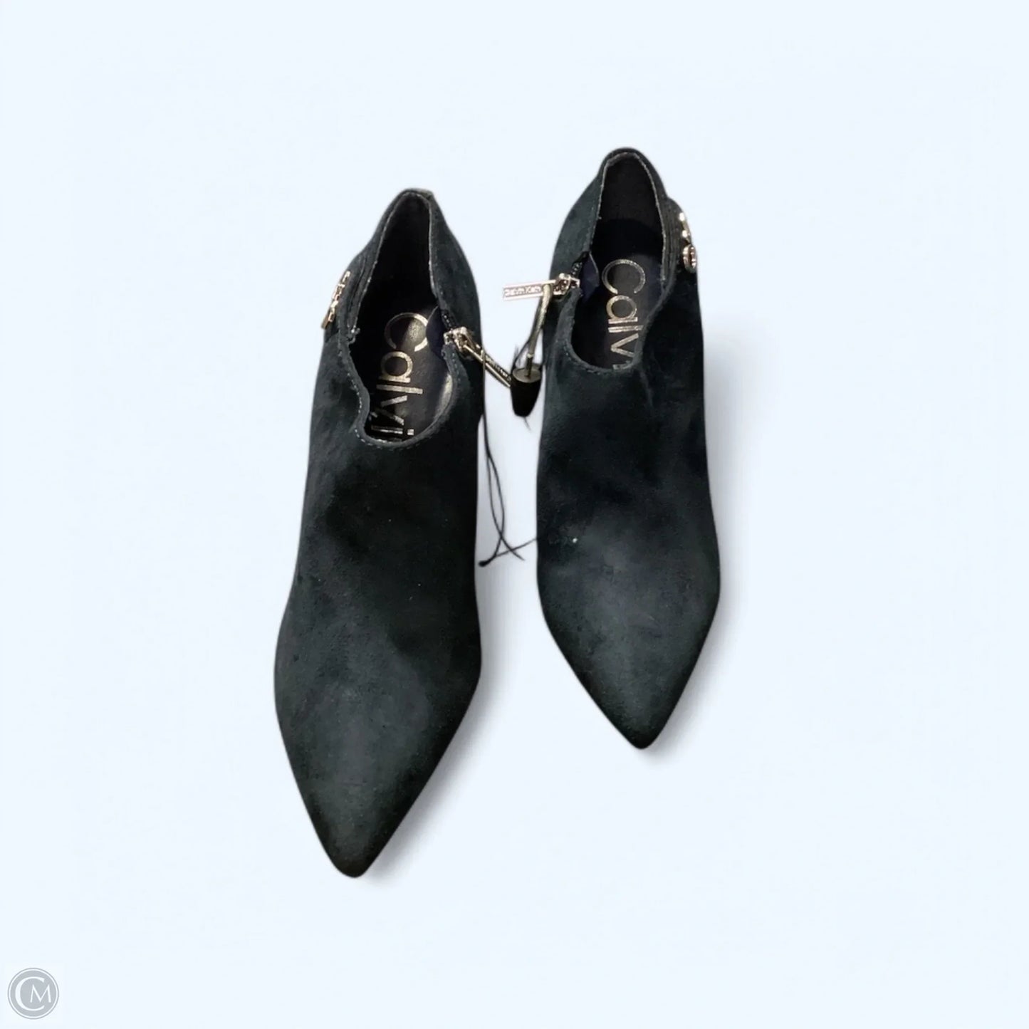 Boots Ankle Heels By Calvin Klein In Navy, Size: 5.5