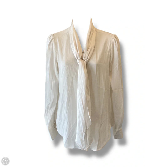 Top Long Sleeve By Ann Taylor In Ivory, Size: Xs