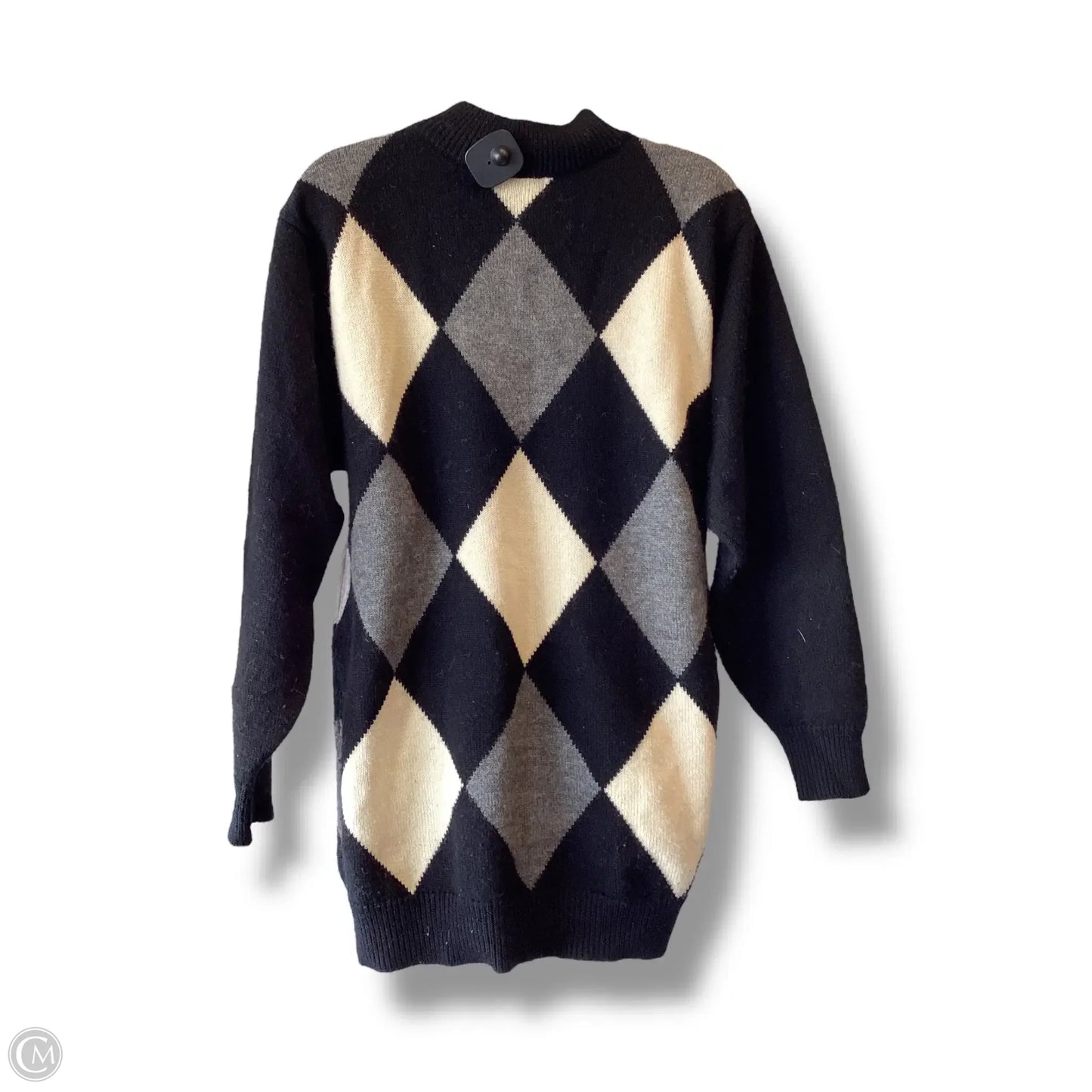Sweater By Liz Claiborne In Black & Cream, Size: L
