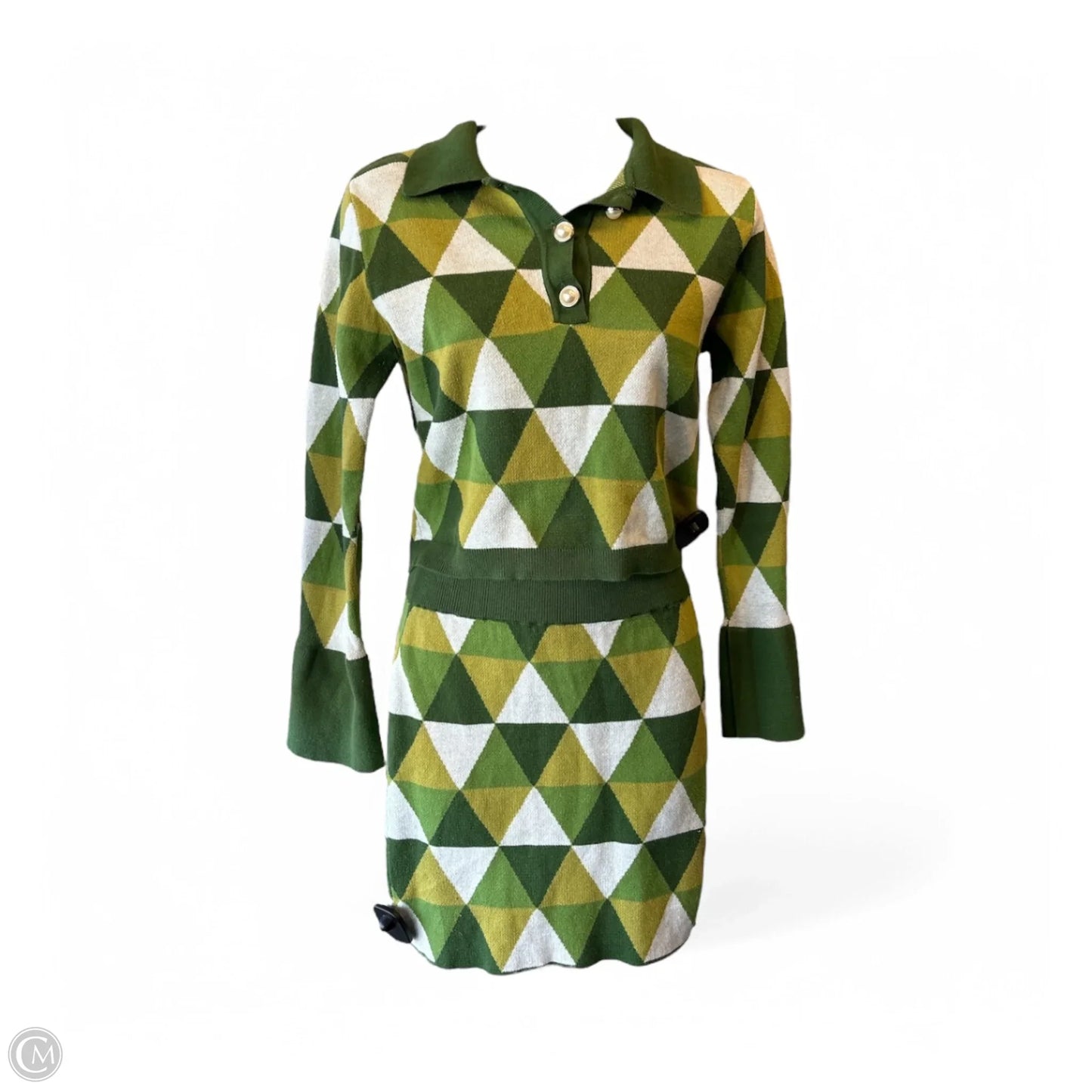Skirt Set 2pc  In Green, Size: 8