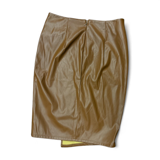 Skirt Midi  In Brown, Size: L