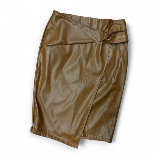 Skirt Midi  In Brown, Size: L