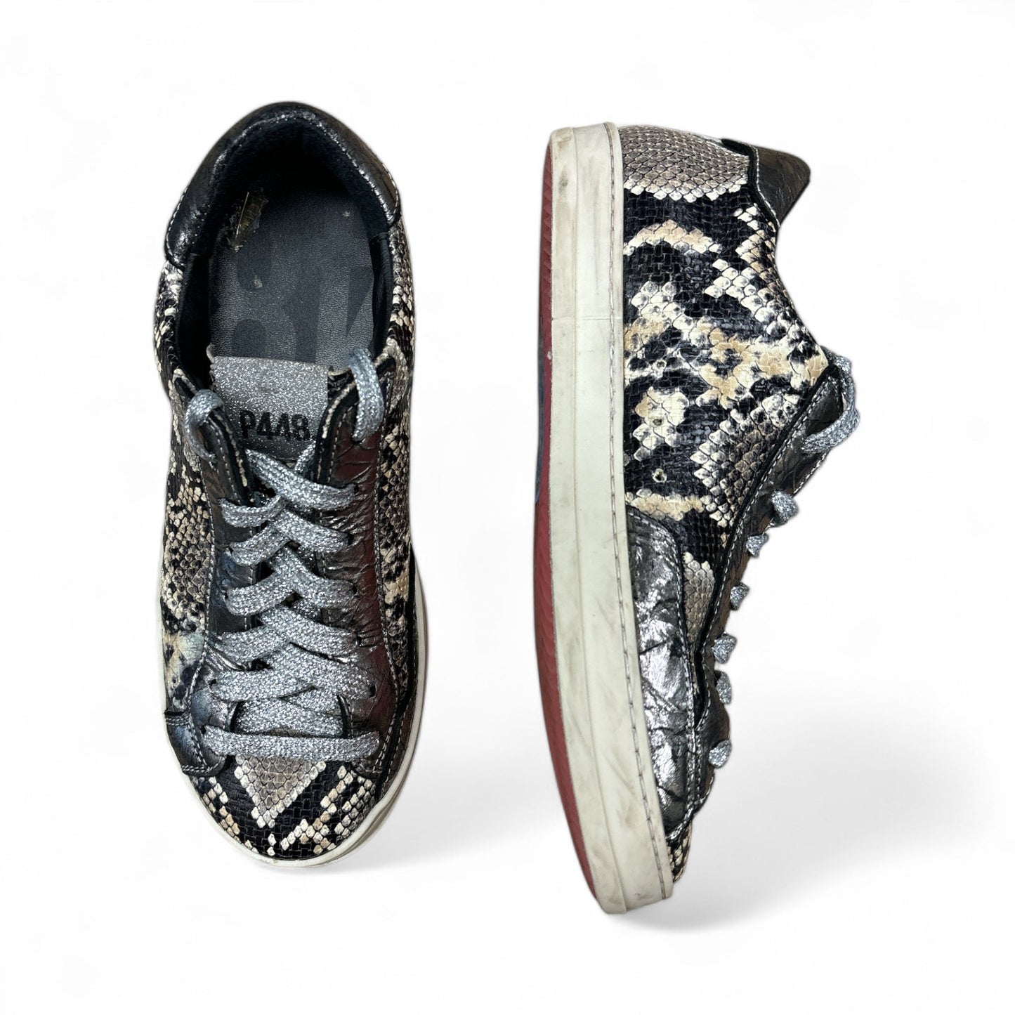 Shoes Sneakers By P448 In Snakeskin Print, Size: 6