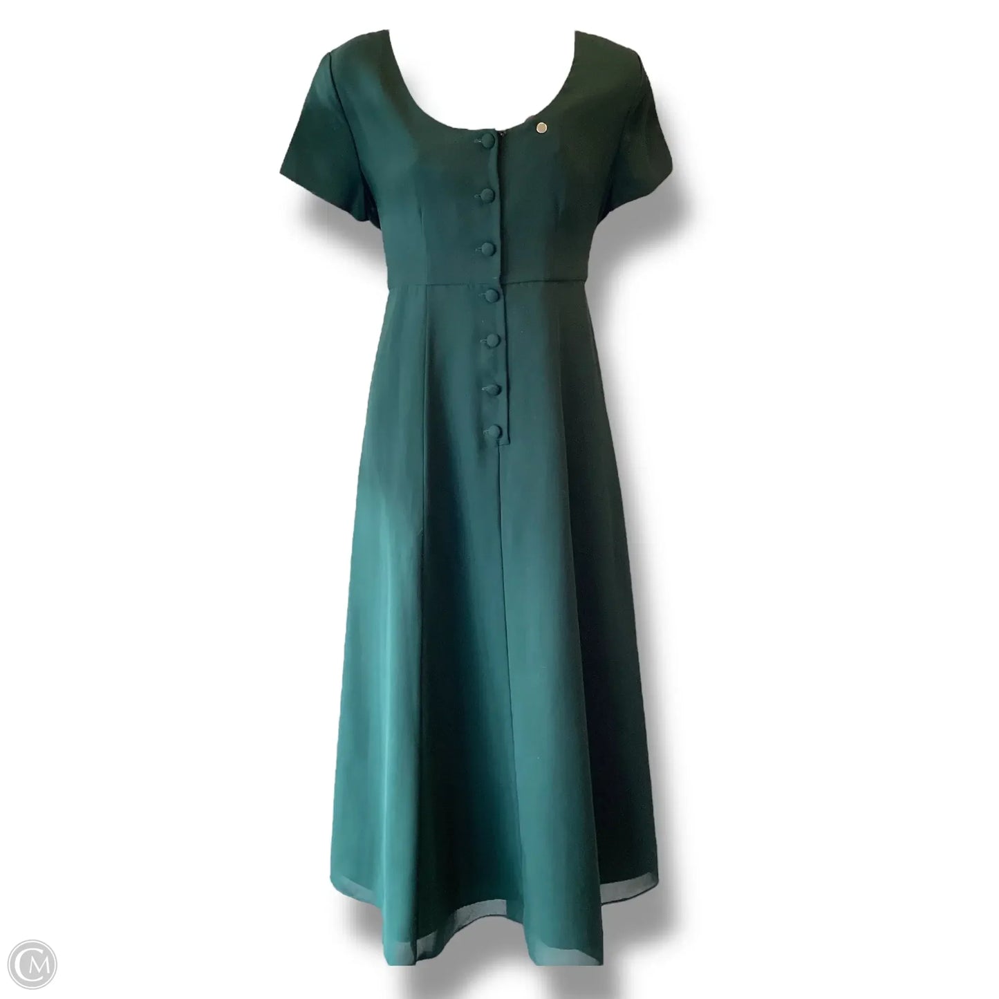 Dress Casual Midi  In Green, Size: S
