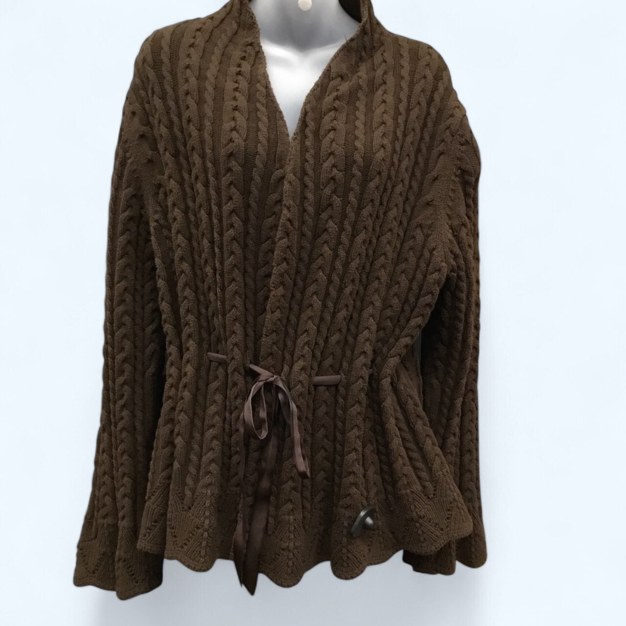 Sweater By Chaps In Brown, Size: 2x