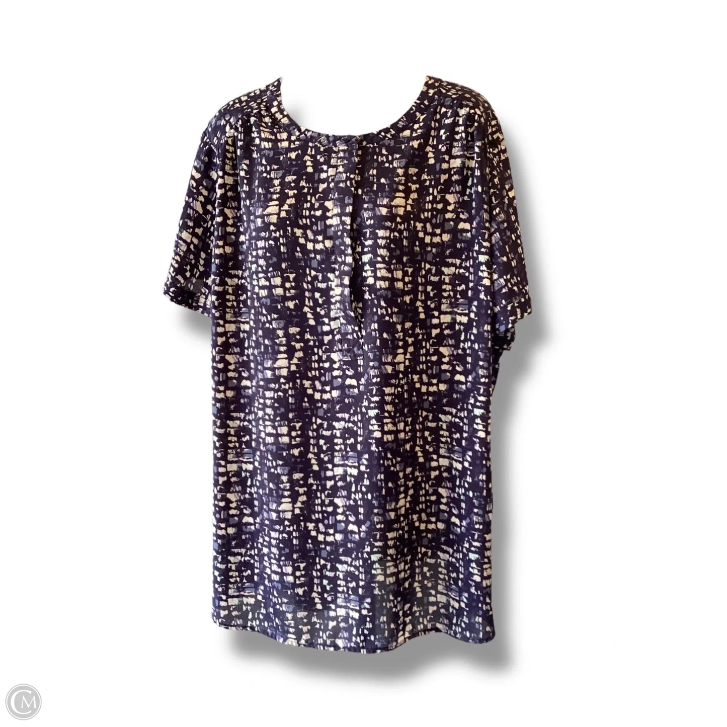 Top Short Sleeve By Evri In Blue, Size: 3x