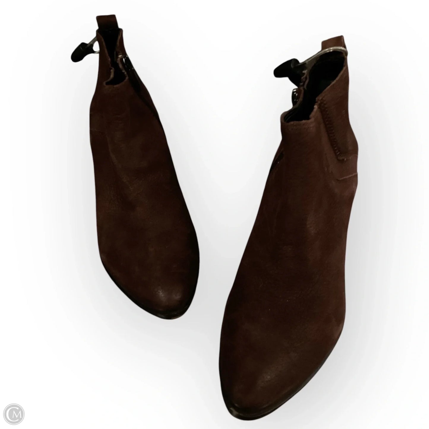 Boots Ankle Heels By Franco Sarto In Maroon, Size: 5.5