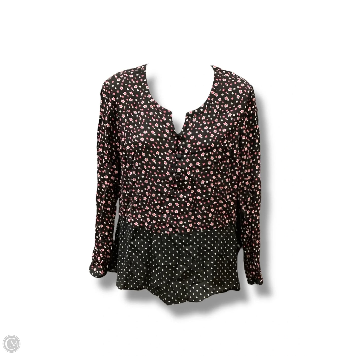Top Long Sleeve By J. Jill In Floral Print, Size: Sp